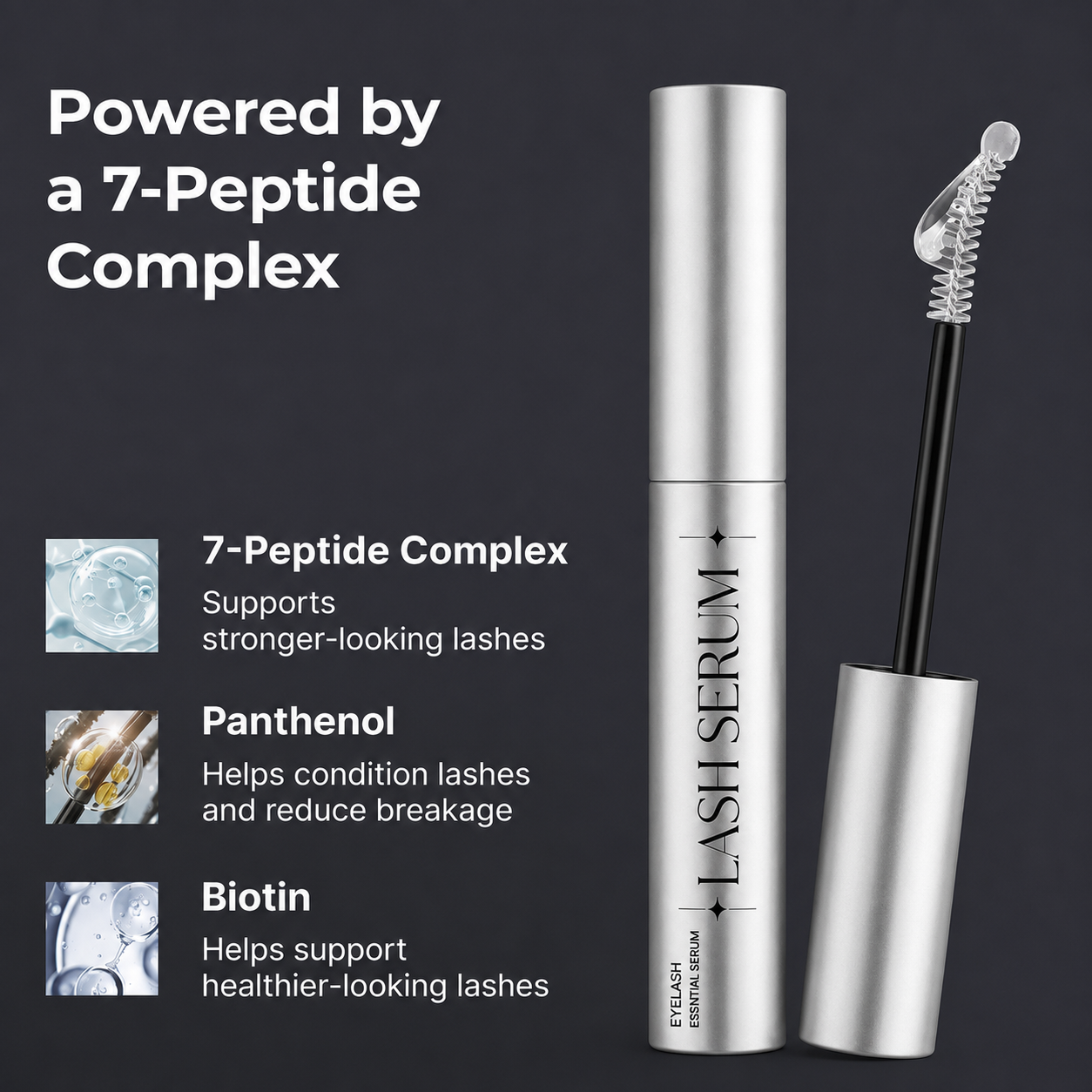 Auraliks lash serum 7-Peptide Complex, Panthenol and Biotin