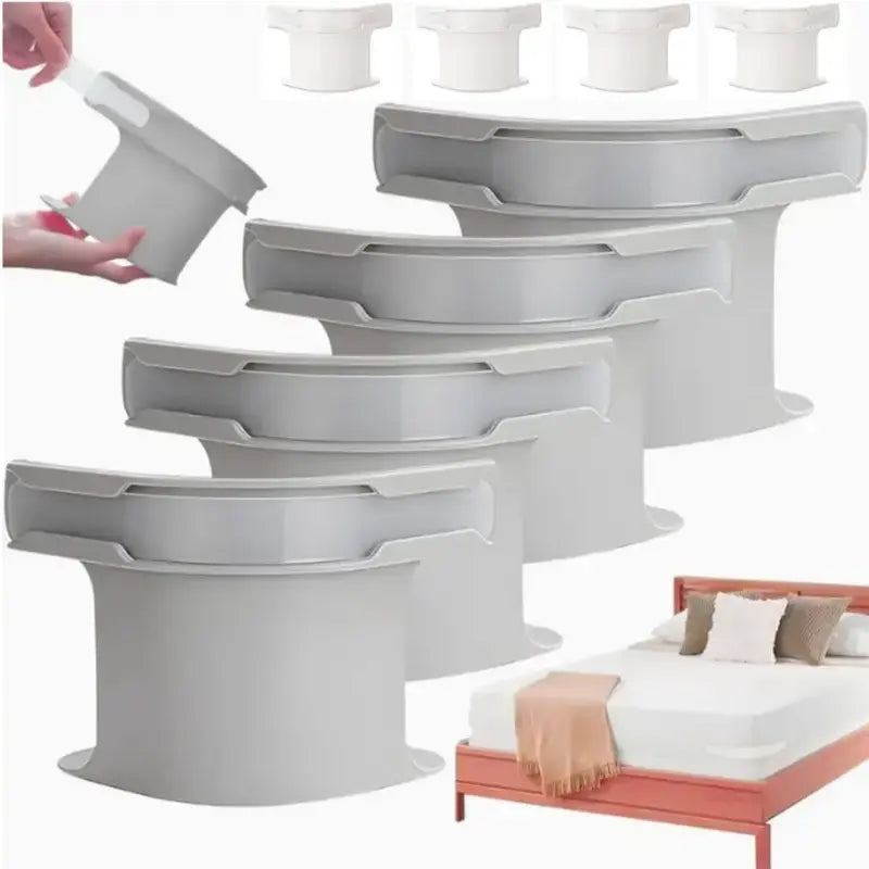Gray bed sheet holders
