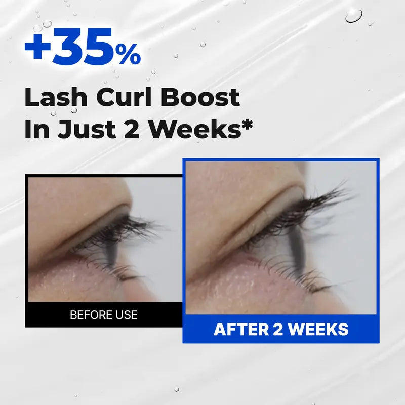 35 percent lash curl boost after 2 weeks before and after