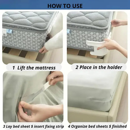 4Pcs Universal Bed Sheet Straps - Fit All Mattress Sizes