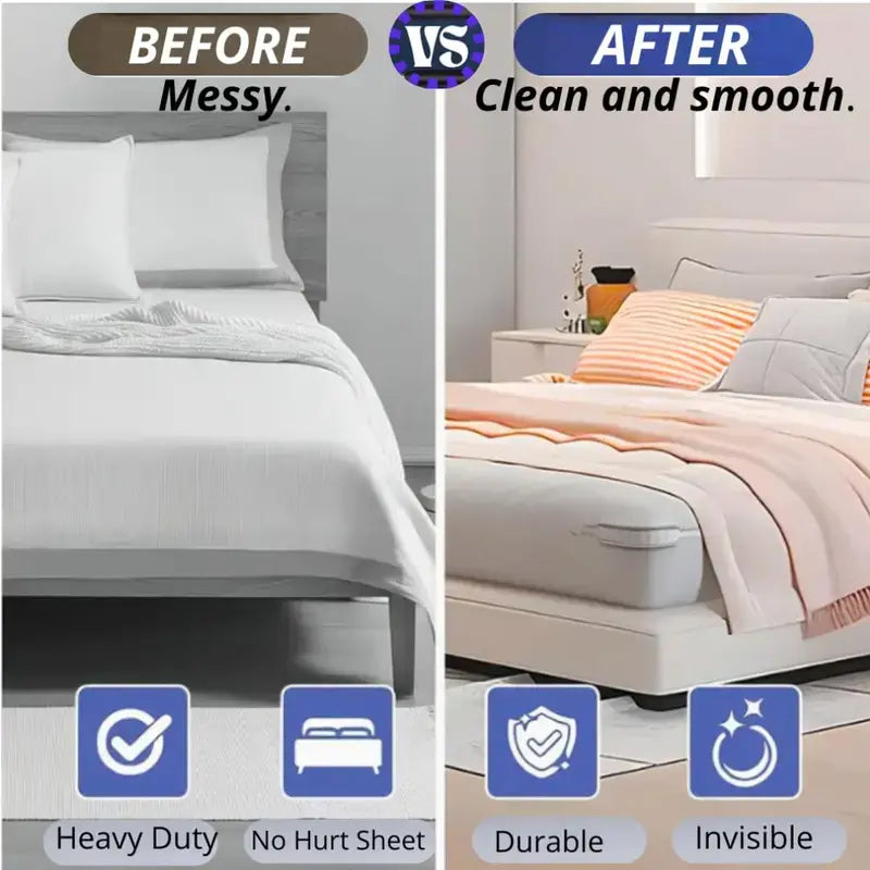 4Pcs Universal Bed Sheet Straps - Fit All Mattress Sizes
